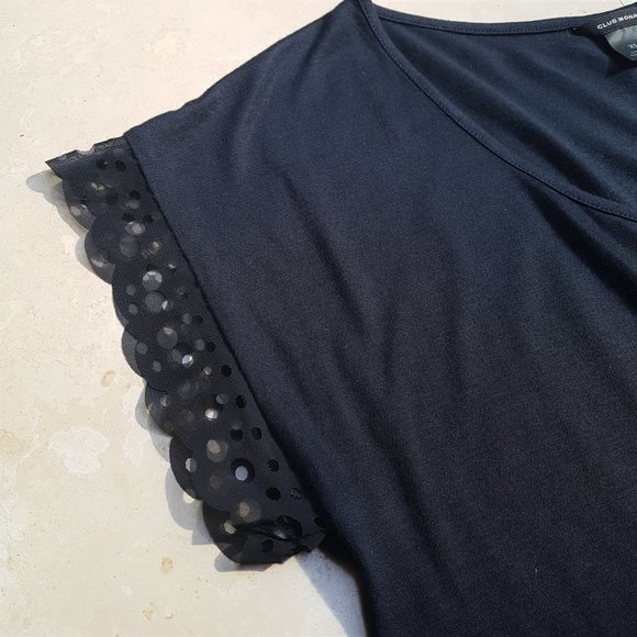 Club Monaco Navy Blue T-shirt - Picture 4 of 8